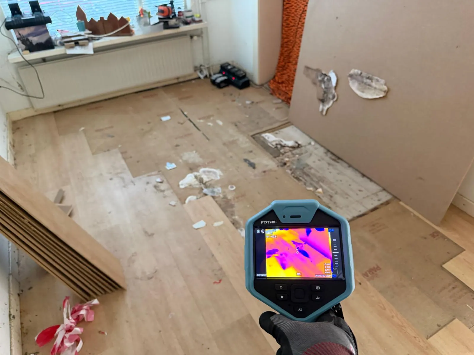 Warmtebeeld camera onderzoek bij zwam en steenmarterproblemen: onzichtbare problemen zichtbaar maken
