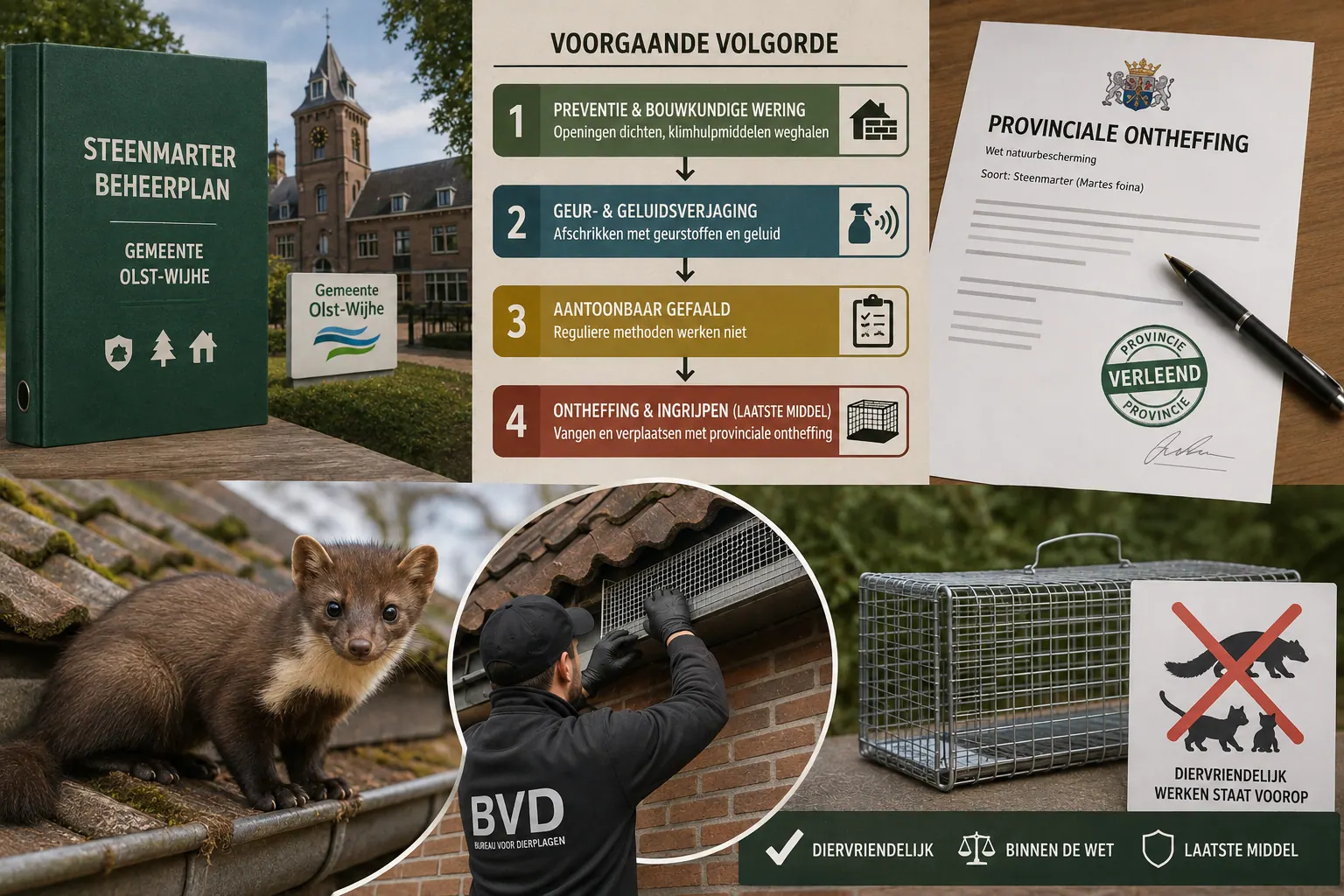 Gemeentelijk steenmarterbeheerplan en provinciale ontheffing: hoe werkt dat?